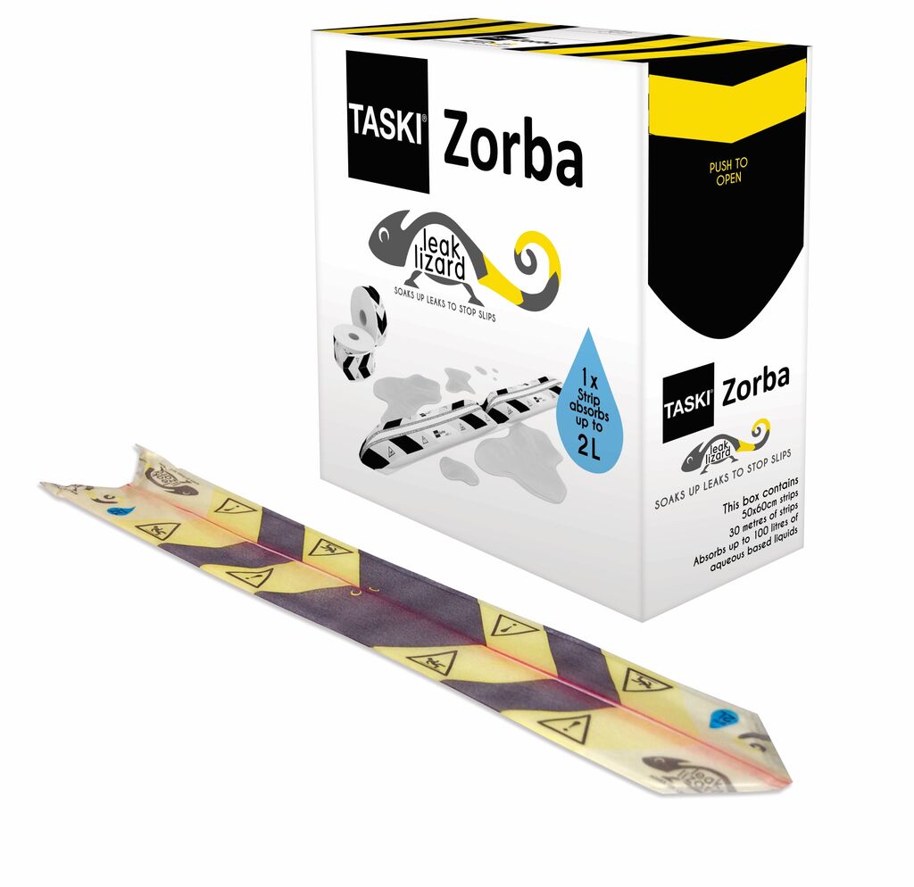 TASKI Zorba® Leak Lizard Absorbent Control Strip, 1ea